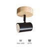 Foco de techo GU10Max.60W Madera-Negro