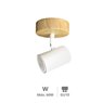 Foco de techo GU10Max.60W Madera-Blanco