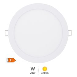 Downlight empotrable LED redondo Lonbo 20W 4200K Blanco