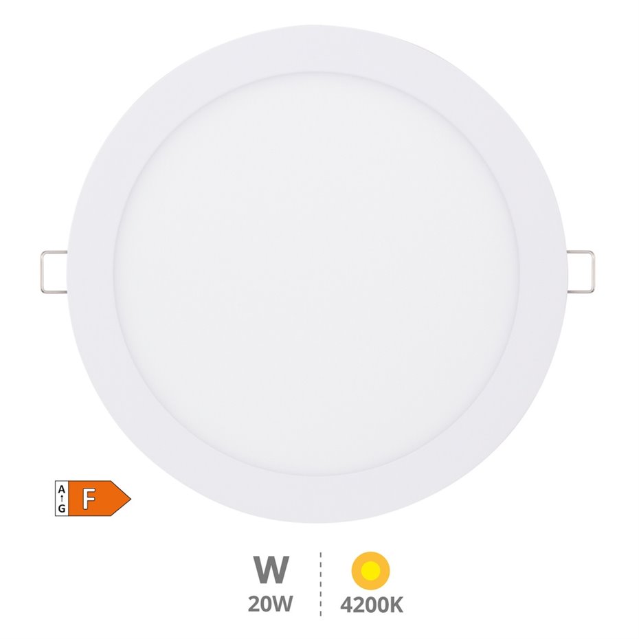 Downlight empotrable LED redondo Lonbo 20W 4200K Blanco