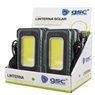 Linterna solar LED COB recargable 360lm - 6u caja exp