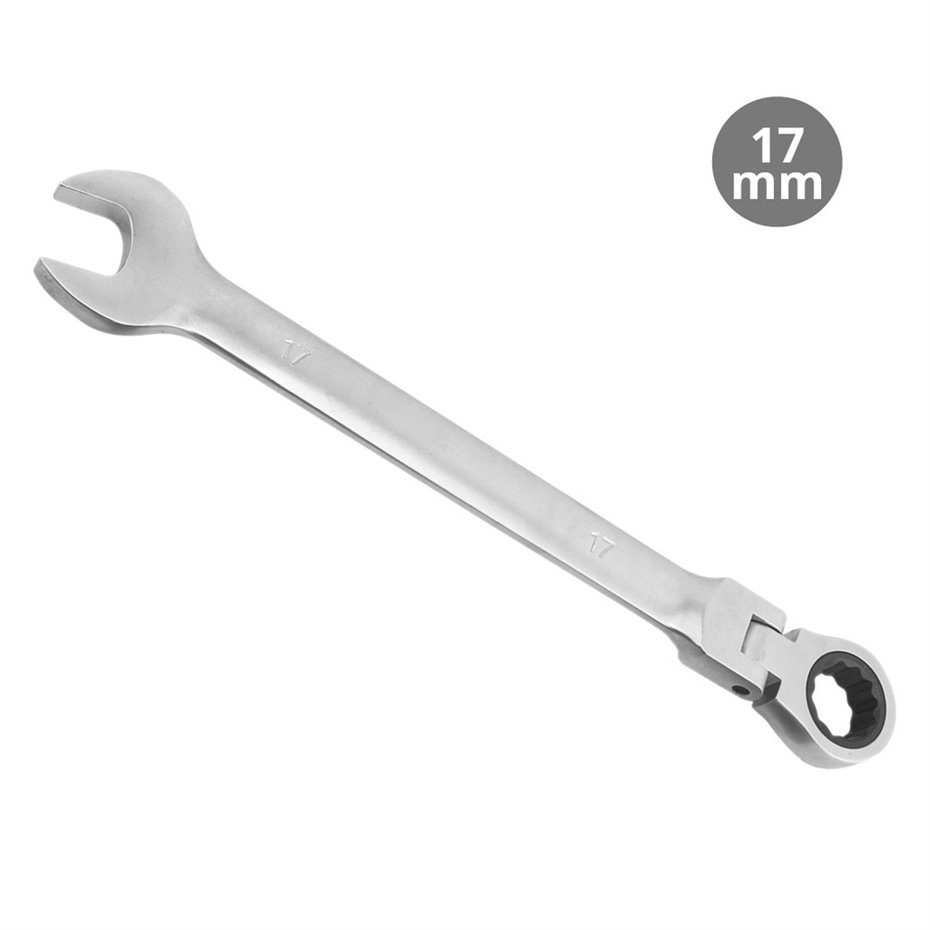 Llave combinada con crique articulado CR-V 17mm