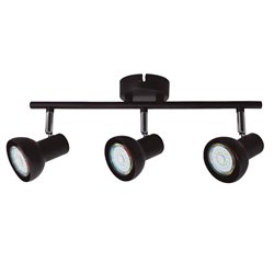 Foco de techo triple lineal Serie Kaitola GU10 Negro