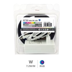 Kit 5M Tira de LED 7,2W/M IP20 RGB preparado