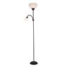 Lámpara de pie Serie Nawis 1760mm E27 con luz de lectura E14 Negro