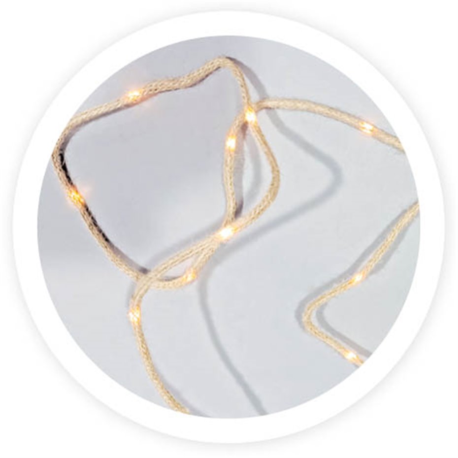Guirnalda LED de cuerda 1,9M Luz cálida