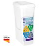 Cubo de basura modular de reciclaje 25L - Retráctil 4uds Blanco
