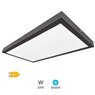 Panel superficie LED rectangular Kisongo 24W 6000K Negro