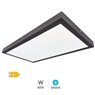 Panel superficie LED rectangular Kisongo 40W 6000K Negro