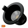 Aro rendondo empotrable LED Mandani 7W 3000-4000-6500K antideslumbramiento Negro