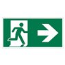 Adhesivo luminarias de emergencia flecha derecha 200x75mm